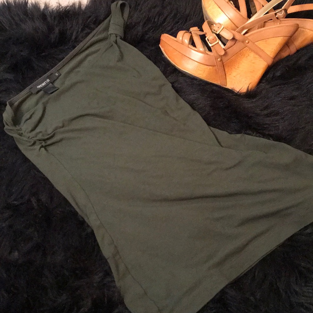 Arden b one shoulder top army green color.